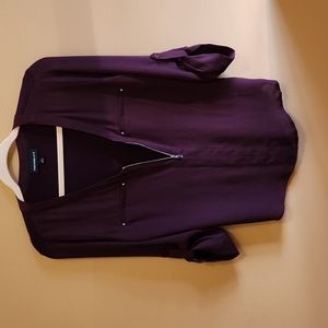 Fortune + Ivy half zip blouse